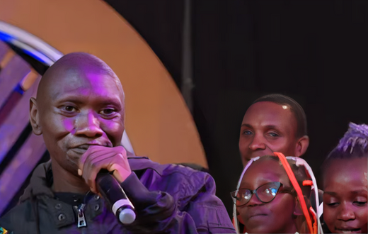 Singer Stivo Simple Boy at 10 over 10 show at Citizen TV