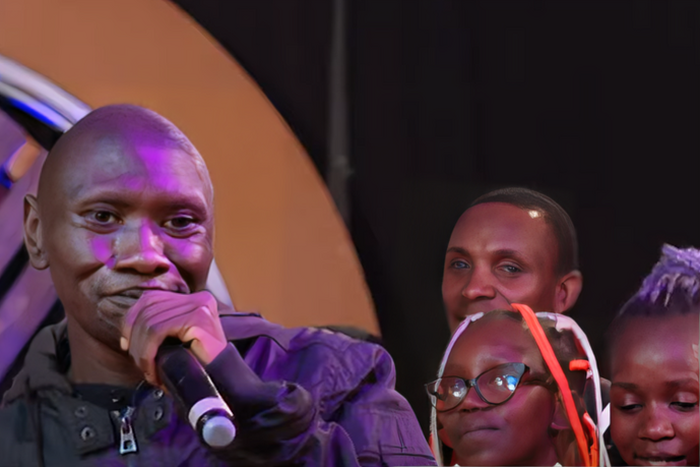 Singer Stivo Simple Boy at 10 over 10 show at Citizen TV