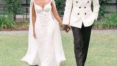 A couple during their wedding