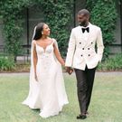 A couple during their wedding