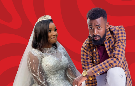 A collage of Becky actors Lucy Maina 'Becky' & Haji Nzibo 'Hakim'
