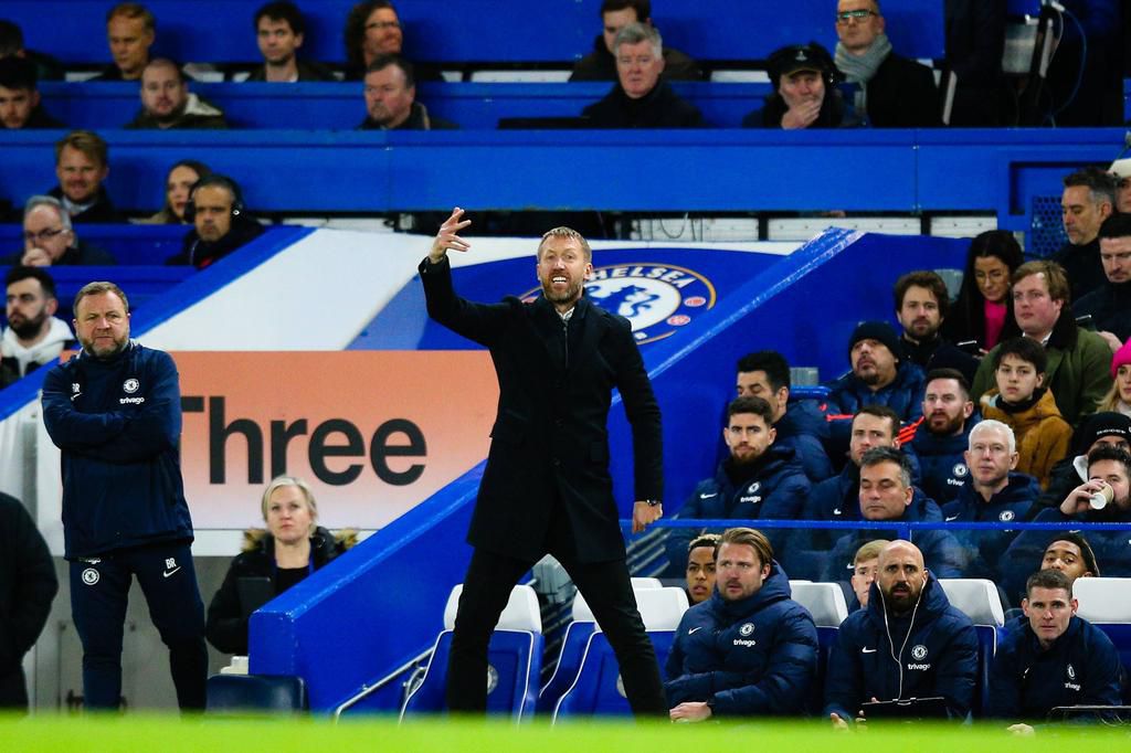 Chelsea manager Graham Potter during the Premier League match at Stamford Bridge on January 5, 2023.