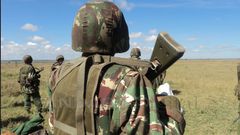 A stock photo of KDF officers during a field operation