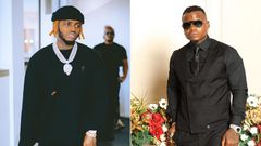 Diamond Platnumz (left) and Harmonize