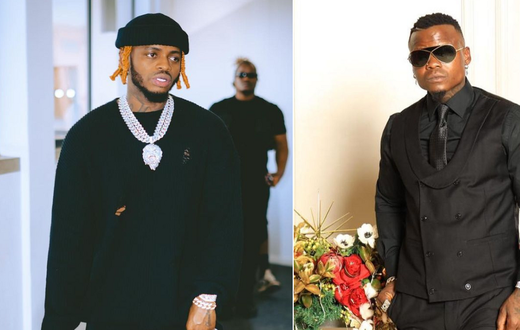 Diamond Platnumz (left) and Harmonize