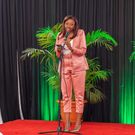 Charlene Ruto speaking during the commissioning of the 2023 Mashav Agricultural Programme at State House on August 15, 2023