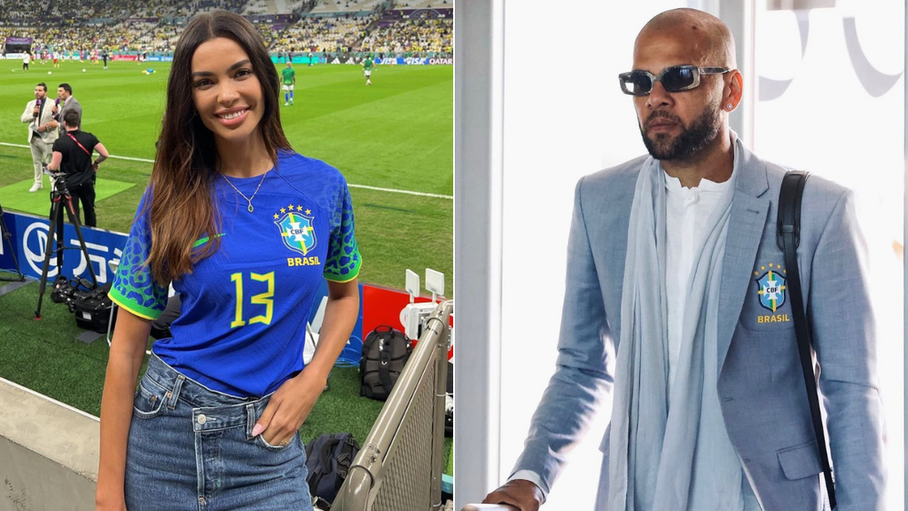 Joana Sanz (left) and Dani Alves