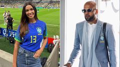 Joana Sanz (left) and Dani Alves