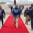 Former President Uhuru Kenyatta at N'Djili International Airport in the Democratic Republic of Congo (DRC) on January 19, 2024
