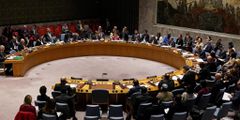 The UN Security Council seen in New York City in February 2020.