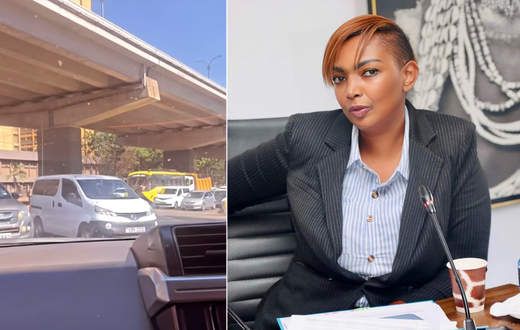 Senator Karen Nyamu uses wrong lane while driving to parliament