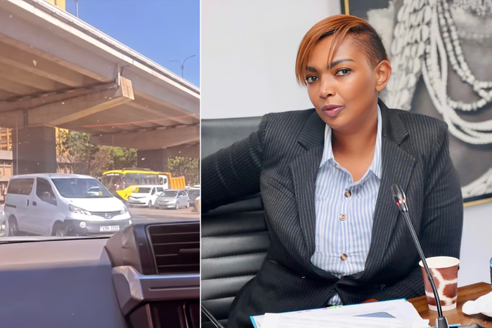 Senator Karen Nyamu uses wrong lane while driving to parliament