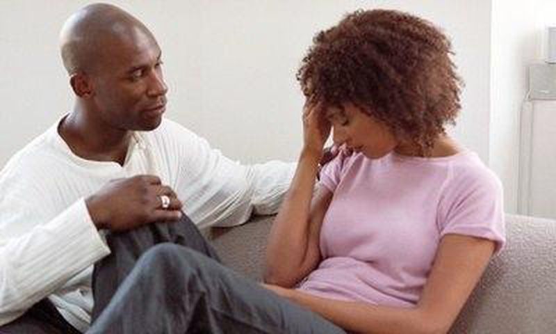 Unhappy couple