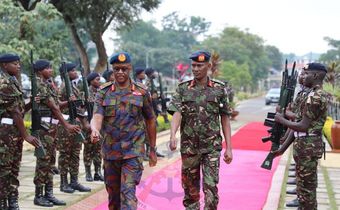 The CDF, General Francis Ogolla (In glasses) [Image: KDF Twitter]