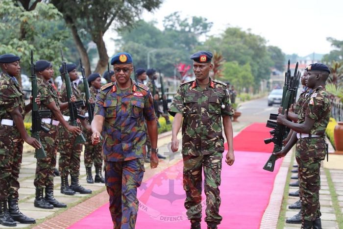 The CDF, General Francis Ogolla (In glasses) [Image: KDF Twitter]