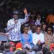 Raila Odinga in the company of Martha Karua of Narc-Kenya, Wiper's Kalonzo Musyoka and former Devolution Cabinet Secretary Eugene Wamalwa, Mwangi wa Iria among others in Kamkunji