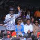Raila Odinga in the company of Martha Karua of Narc-Kenya, Wiper's Kalonzo Musyoka and former Devolution Cabinet Secretary Eugene Wamalwa, Mwangi wa Iria among others in Kamkunji