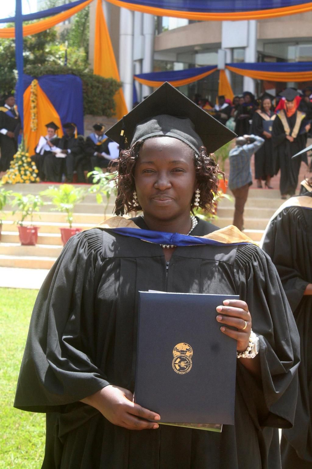 Jacqueline Muga during her graduation from USIU