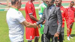 Sports CS Ababu Namwamba with Harambee Stars