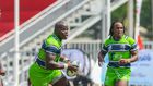 Bob Muhati (left) of KCB in action. [Instagram]