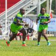 Bob Muhati (left) of KCB in action. [Instagram]