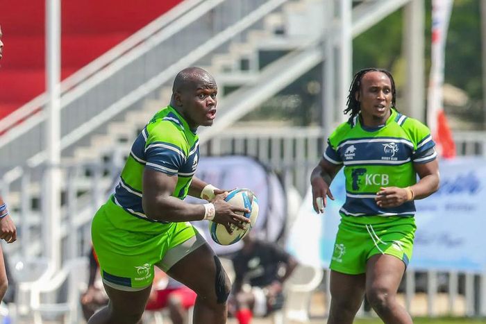 Bob Muhati (left) of KCB in action. [Instagram]