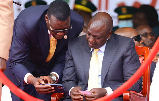 President William Ruto and Energy CS Davis Chirchir at a past event