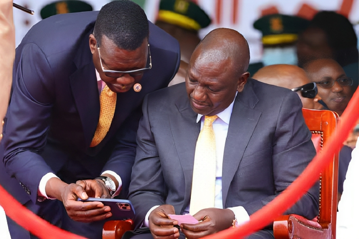 President William Ruto and Energy CS Davis Chirchir at a past event