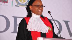 Chief Justice Martha Koome speaks during a past function