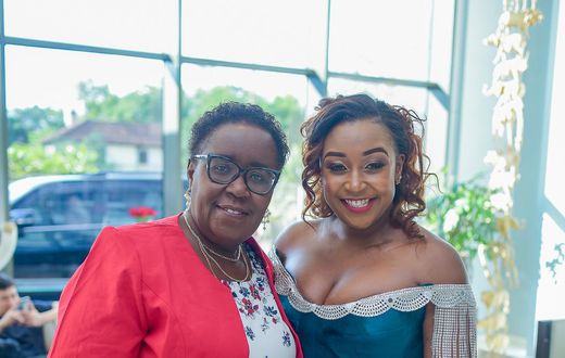 Betty Kyallo and her mother during the launch of of Kyallo Kulture S2