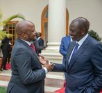President William Ruto with Lang'ata MP Jalang'o at State House, Nairobi on July 4, 2023