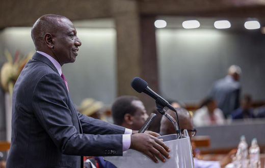 President William Ruto at the Kenyatta International Convention Centre, Nairobi, for the inaugural Kenya Diaspora Investment Conference