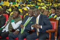 File image of President William Ruto, Moses Wetangula and Musalia Mudavadi