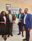 Charlene Ruto with a Kenya Tissue and Transplant Authority officials