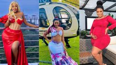A collage image of Amber Ray and Vera Sidika