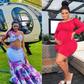 A collage image of Amber Ray and Vera Sidika