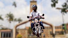 A boda boda rider
