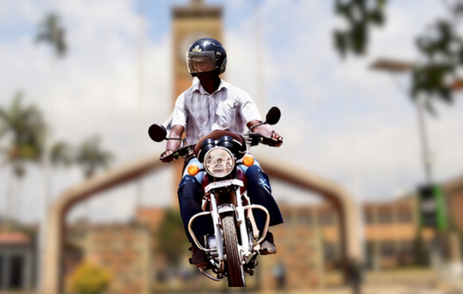 A boda boda rider