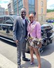 Eddie Butita and Kate Actress during a tour of Tyler Perry Studios in Atlanta