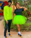 Nana Owiti & King Kaka in their black and green Valentine's Day look