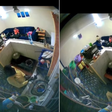 A CCTV captures a house help peeing in the kitchen
