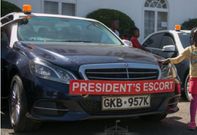 A Presidential Escort Unit vehicle