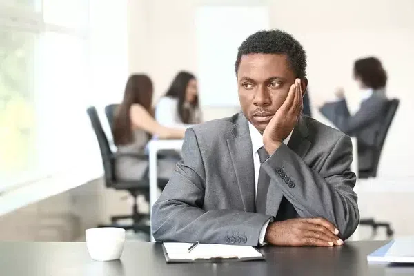 African man in distress