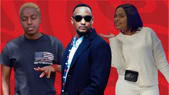 From left: Brian Chira, Martin Kimathi and Musician Size 8