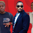 From left: Brian Chira, Martin Kimathi and Musician Size 8