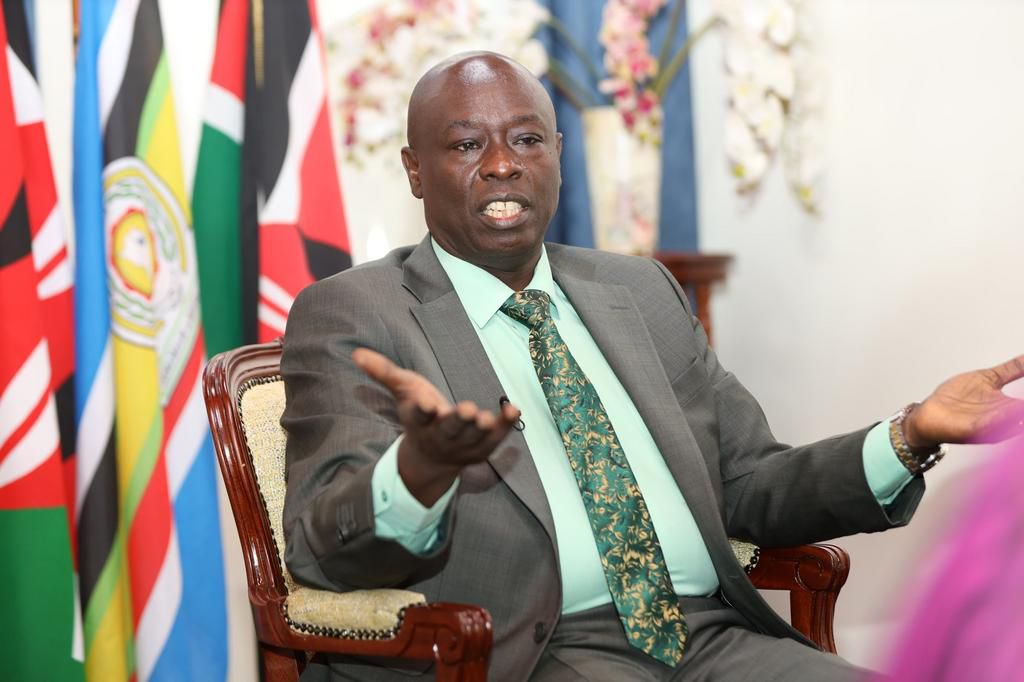 Deputy President Rigathi Gachagua during an interview with Inooro FM