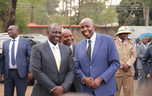President William Ruto and Education CS Ezekiel Machogu during a past function