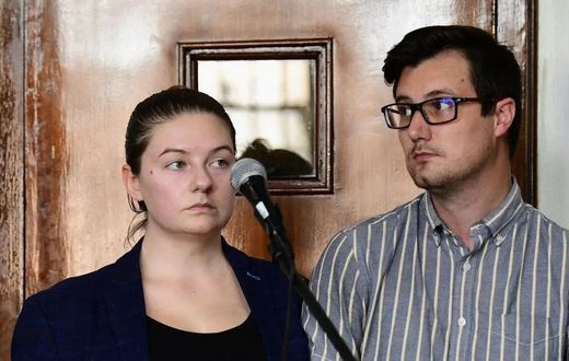 Nicholas Spencer and his wife, Mackenzie Leigh Mathias Spencer [Alamy/Daily Mirror]