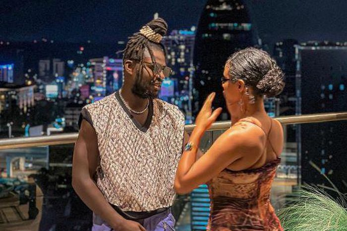 Kenyan singer Nviiri The Story Teller and his partner Maisha Wirth