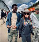 Global icon Madonna during a tour of Kibera slums
